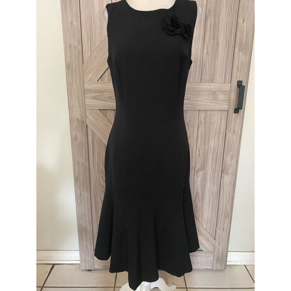 Karl Lagerfeld size 6 black sleeveless midi dress